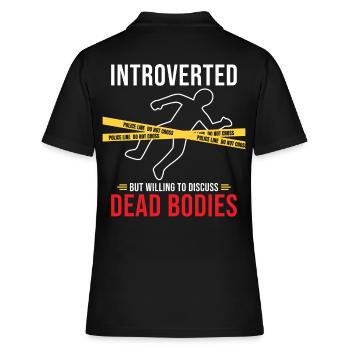 Kriminologe Kriminologie Spruch - Frauen Polo Shirt - Schwarz - Hinten - Ailine (174cm)