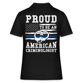Criminologue Criminologie Informations nutritionnelles - Polo Femme - noir - Dos - Ailine (174cm)
