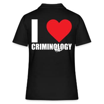 Criminologue Criminologie Informations nutritionnelles - Polo Femme - noir - Dos - Ailine (174cm)