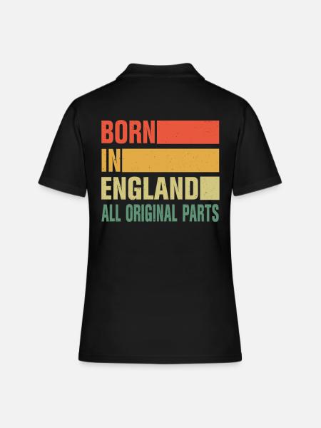 Né en Angleterre - Polo Femme - noir