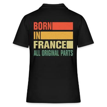 Né en France - Polo Femme - noir - Dos - Ailine (174cm)