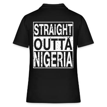 Nigeria Straight outta Nigeria - Polo Femme - noir - Dos - Ailine (174cm)