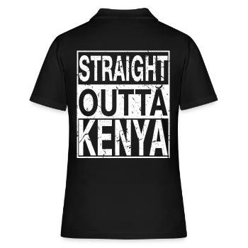 Kenya Straight outta Kenya - Polo Femme - noir - Dos - Ailine (174cm)