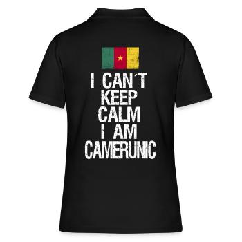 Je n’arrive pas à garder mon calme Je suis camerounais - Polo Femme - noir - Dos - Ailine (174cm)