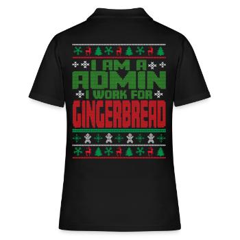 Admin Christmas Quote - Women's Polo Shirt - black - Back - Ailine (174cm)