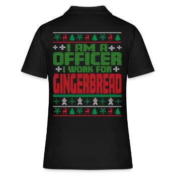 Offizier Weihnachten Spruch - Frauen Polo Shirt - Schwarz - Hinten - Ailine (174cm)