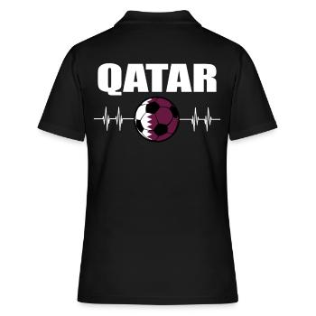 Qatar Football - Polo Femme - noir - Dos - Ailine (174cm)