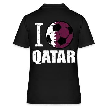 Qatar Football - Polo Femme - noir - Dos - Ailine (174cm)