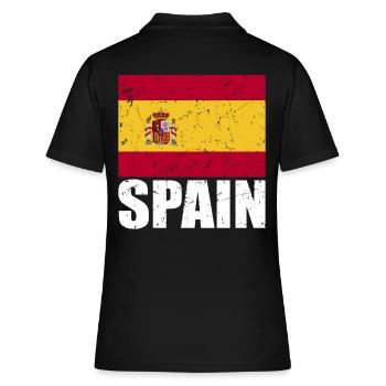 Drapeau de l’Espagne - Polo Femme - noir - Dos - Ailine (174cm)