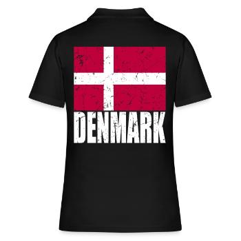 Drapeau du Danemark - Polo Femme - noir - Dos - Ailine (174cm)