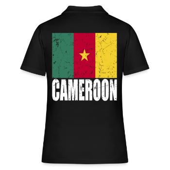Cameroon flag - Women's Polo Shirt - black - Back - Ailine (174cm)