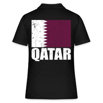 Drapeau du Qatar - Polo Femme - noir - Dos - Ailine (174cm)