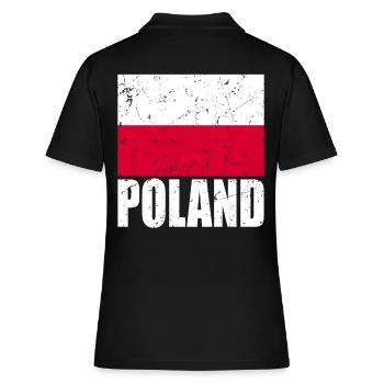 Drapeau de la Pologne - Polo Femme - noir - Dos - Ailine (174cm)