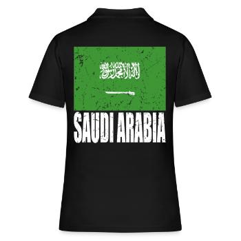 Saudi Arabia flag - Women's Polo Shirt - black - Back - Ailine (174cm)