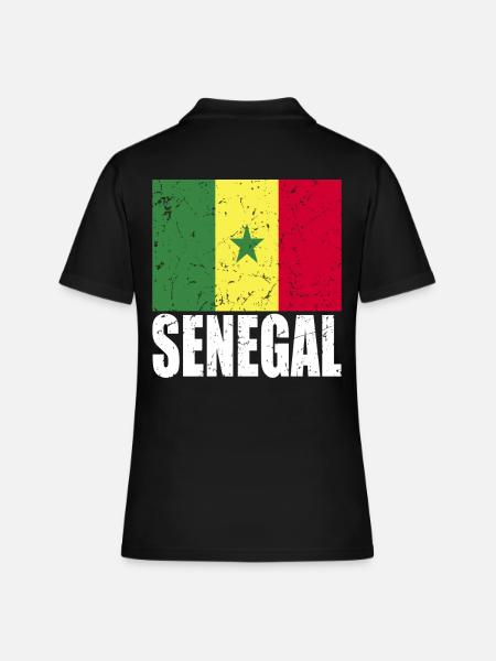 Drapeau du Sénégal - Polo Femme - noir
