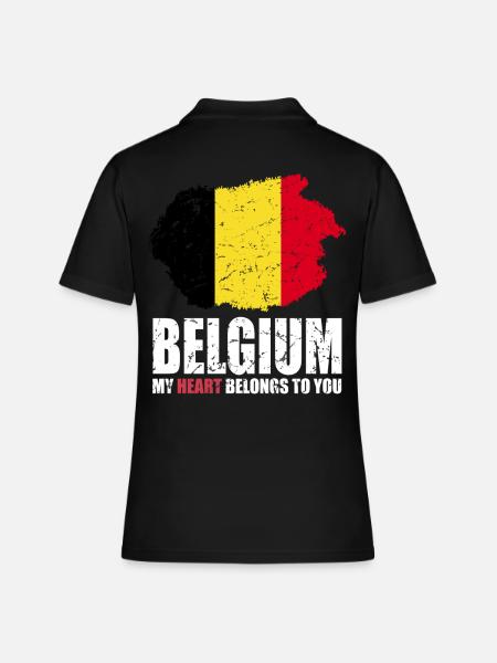 Drapeau de la Belgique - Polo Femme - noir