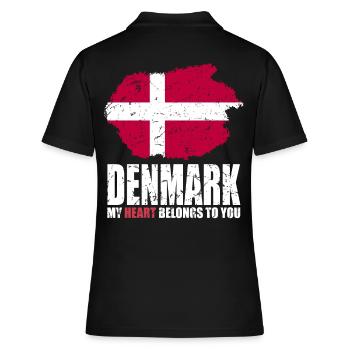 Drapeau du Danemark - Polo Femme - noir - Dos - Ailine (174cm)