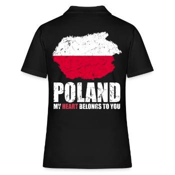 Drapeau de la Pologne - Polo Femme - noir - Dos - Ailine (174cm)