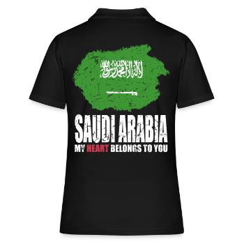 Saudi Arabia flag - Women's Polo Shirt - black - Back - Ailine (174cm)