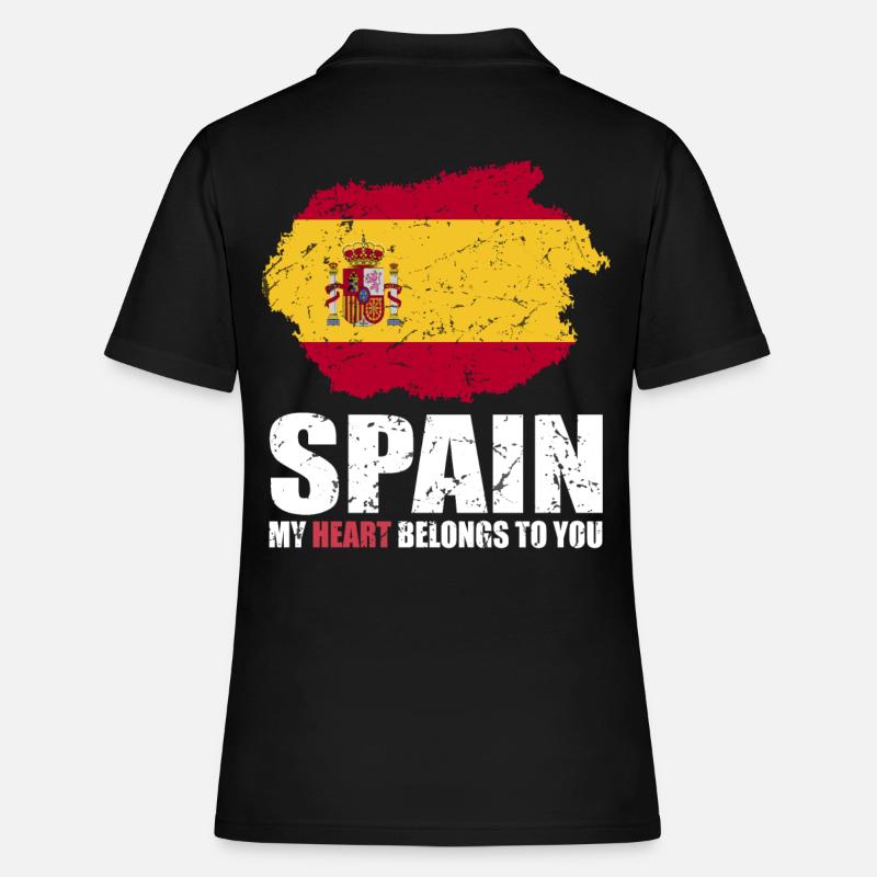 Spain Flag - Women's Polo Shirt - black