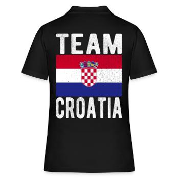 Drapeau de la Croatie - Polo Femme - noir - Dos - Ailine (174cm)