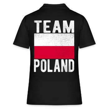 Drapeau de la Pologne - Polo Femme - noir - Dos - Ailine (174cm)