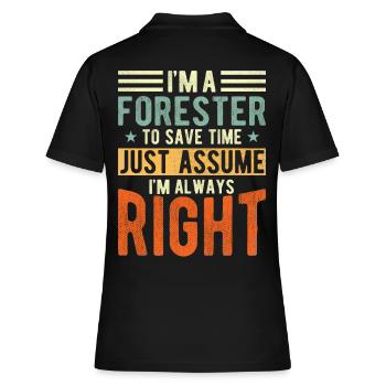 Forester - Women's Polo Shirt - black - Back - Ailine (174cm)
