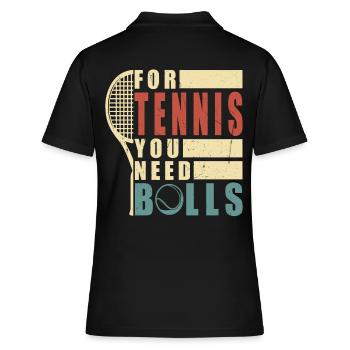 Joueur de tennis Balle de tennis - Polo Femme - noir - Dos - Ailine (174cm)