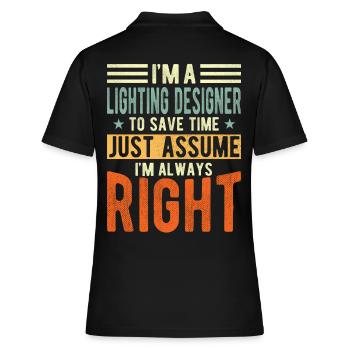 Lighting - Women's Polo Shirt - black - Back - Ailine (174cm)