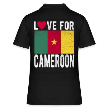 Cameroon flag - Women's Polo Shirt - black - Back - Ailine (174cm)