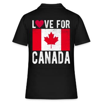 Drapeau du Canada - Polo Femme - noir - Dos - Ailine (174cm)