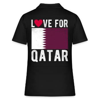 Drapeau du Qatar - Polo Femme - noir - Dos - Ailine (174cm)