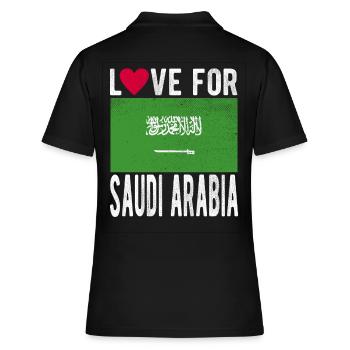Saudi Arabia flag - Women's Polo Shirt - black - Back - Ailine (174cm)