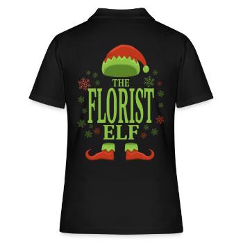 Florist Weihnachtself - Frauen Polo Shirt - Schwarz - Hinten - Ailine (174cm)