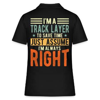 Track layer - Women's Polo Shirt - black - Back - Ailine (174cm)