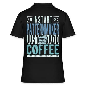 Modellbauer Kaffee Spruch - Frauen Polo Shirt - Schwarz - Hinten - Ailine (174cm)