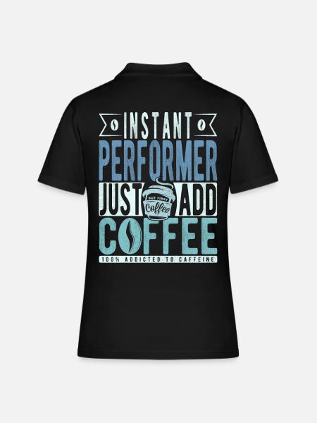 Künstler Kaffee Spruch - Frauen Polo Shirt - Schwarz