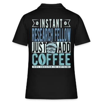 Assistant de recherche Café Dicton - Polo Femme - noir - Dos - Ailine (174cm)