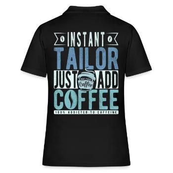 Schneider Kaffee Spruch - Frauen Polo Shirt - Schwarz - Hinten - Ailine (174cm)