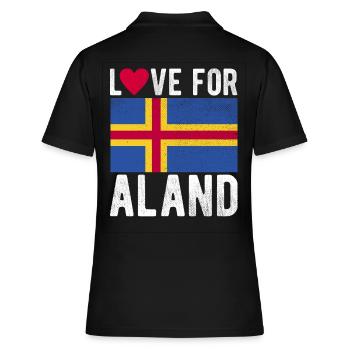 Aland Souvenir - Polo Femme - noir - Dos - Ailine (174cm)