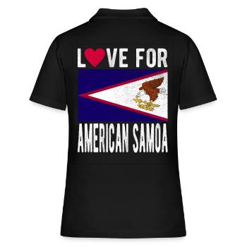 American Samoa Islands Souvenir - Women's Polo Shirt - black - Back - Ailine (174cm)