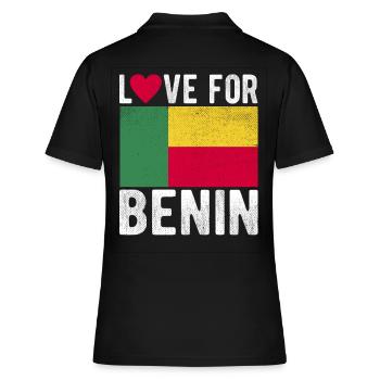 Bénin Souvenir - Polo Femme - noir - Dos - Ailine (174cm)