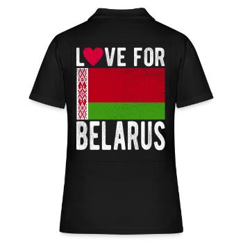 Belarus Souvenir - Women's Polo Shirt - black - Back - Ailine (174cm)