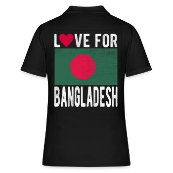 Bangladesh Souvenir - Polo Femme - noir - Dos - Ailine (174cm)