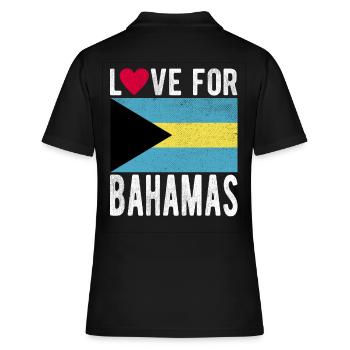 Bahamas Souvenir - Polo Femme - noir - Dos - Ailine (174cm)