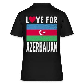 Azerbaïdjan Souvenir - Polo Femme - noir - Dos - Ailine (174cm)
