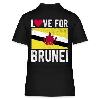 Brunei Souvenir - Polo Femme - noir - Dos - Ailine (174cm)