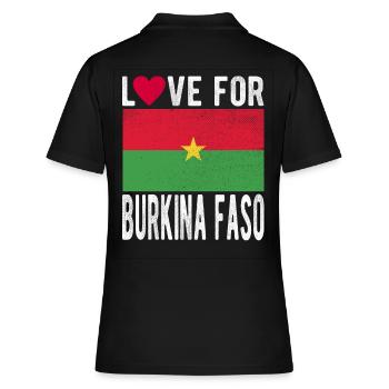 Burkina Faso Souvenir - Women's Polo Shirt - black - Back - Ailine (174cm)