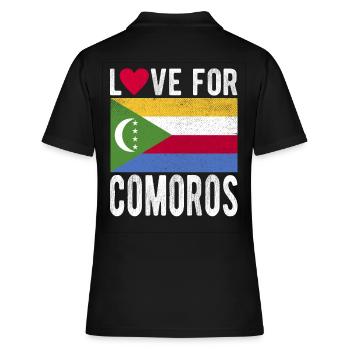 Komoros Souvenir - Polo Femme - noir - Dos - Ailine (174cm)