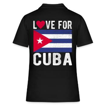 Cuba Souvenir - Polo Femme - noir - Dos - Ailine (174cm)